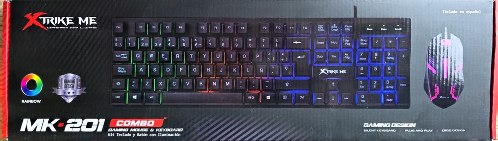 "Combo Gaming XTRIKE ME MK-201 Tastatură RGB + Mouse Optic"