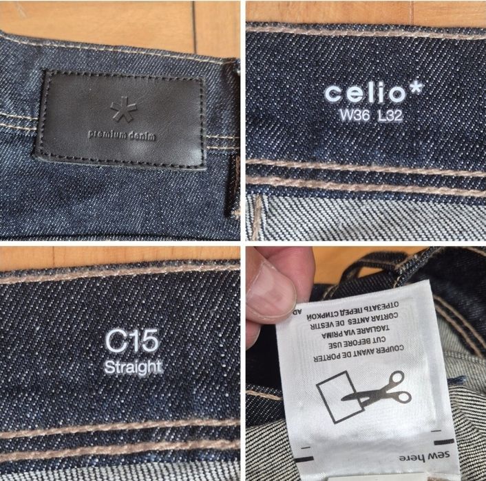 Blugi Bărbați Celio* Franța, Denim Premium Brut, Row15, C15 - W36 L32