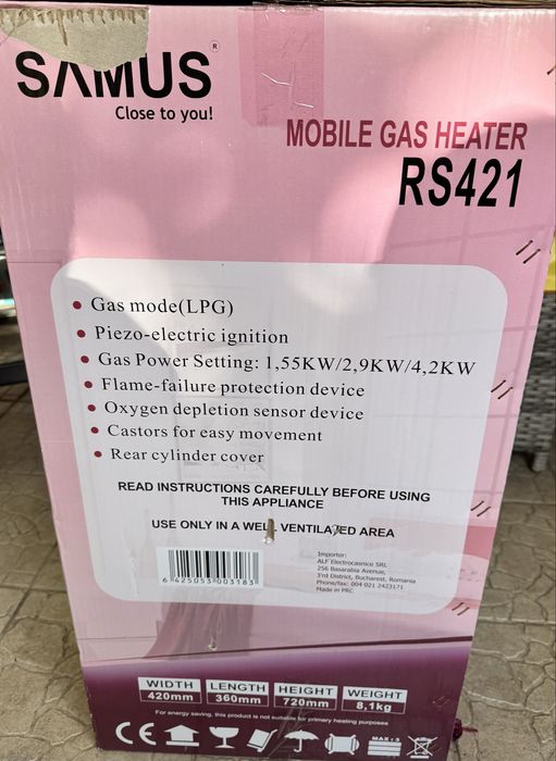 Soba pe gaz Samus RS421
