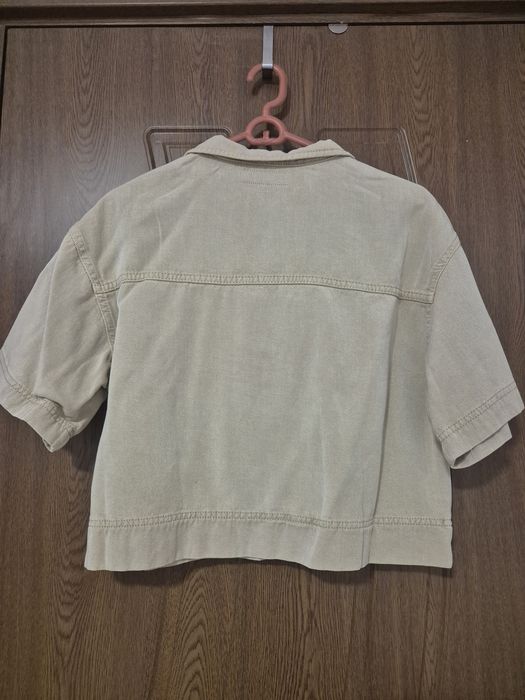 Zara къса риза с копчета, с лиосел, S размер или 164см