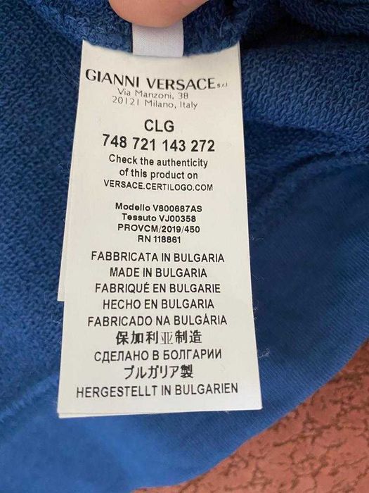 Bluză Versace Collection Circle Logo Cu Legit Check