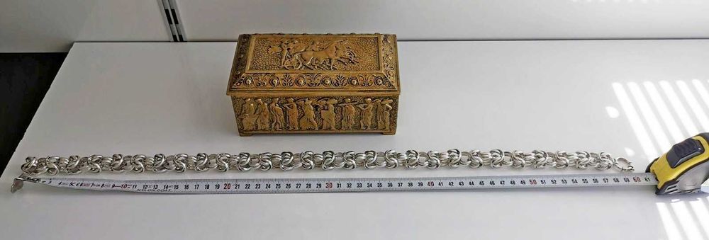 Масивен сребърен синджир кралска плетка (925/138гр.)