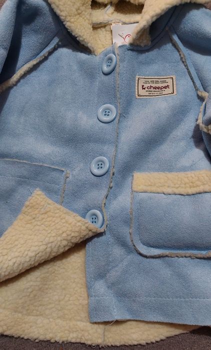 Palton îmblănit marimea 98, 3 ani