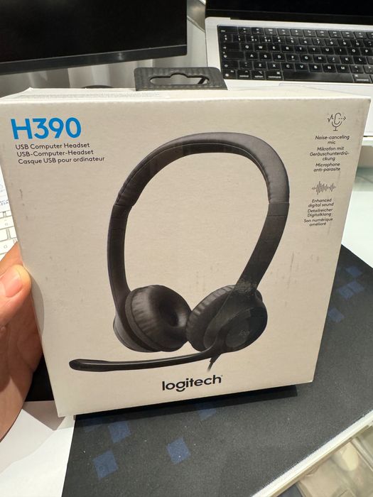 Casti Logitech H390, pe fir cu USB-A, noi/sigilate