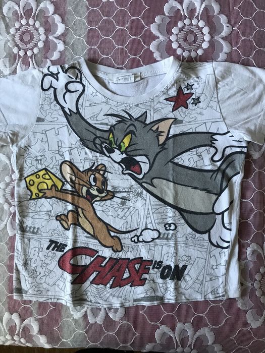 Set 6 Tricouri copii marimea 104/110 4-5 ani Disney Tom Jerry Dinozaur