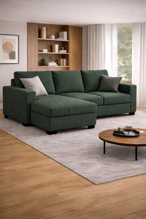 Ъглов диван с лежанка – нов модел | Производител