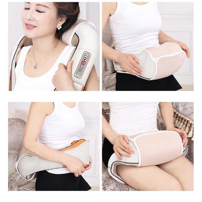 Шиацу 4D масажор за врат гръб плешки и рамене с функция затопляне