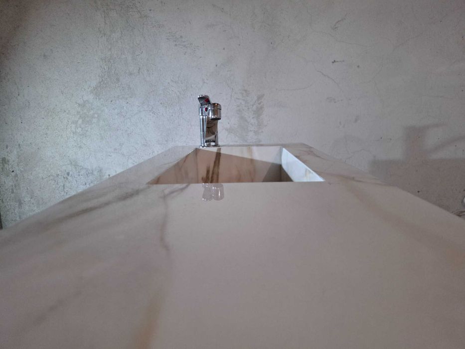 Мивка от гранитогрес . Шкаф с умивалник Луксозна мивка с шкаф