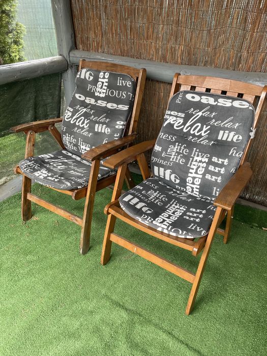 Scaun lemn gradina pliant