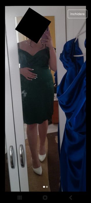 Rochie verde smarald de ocazie