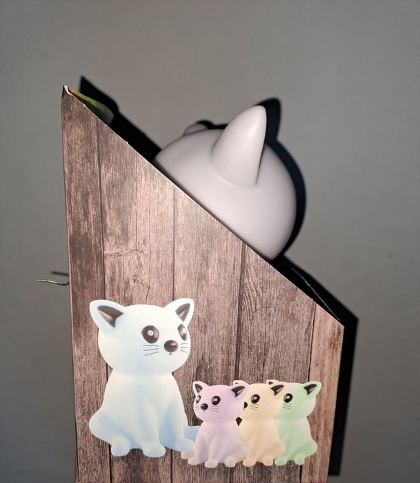 Коте светещо в различни цветове / нощна лампа