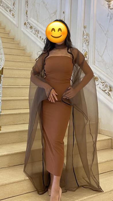 Платье скинни и кимоно