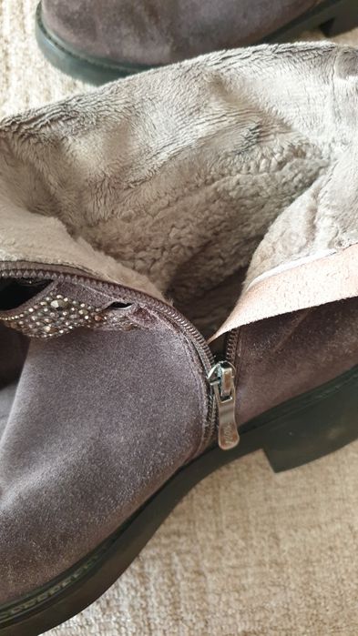 Замшевые сапоги (зима)