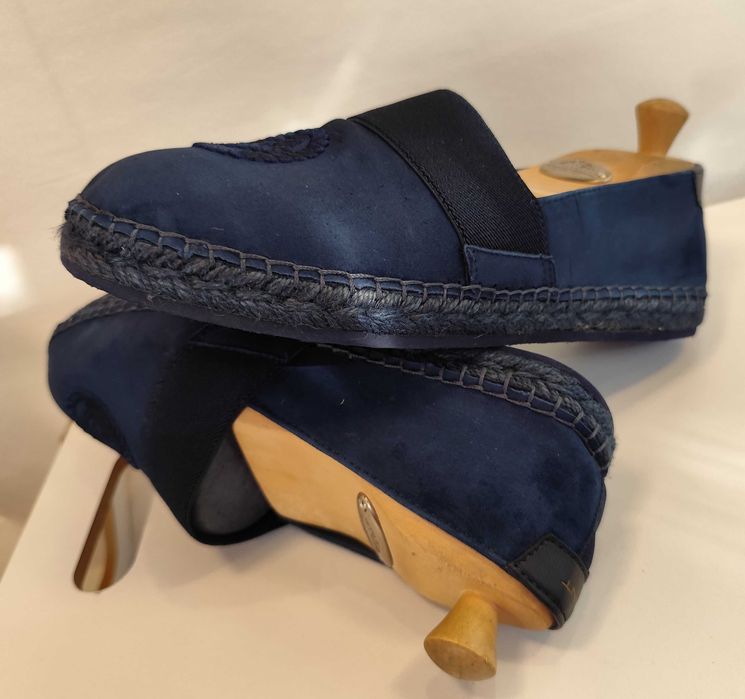 Pantofi slip on 40 mocasini casual GANT piele naturala moale albastru