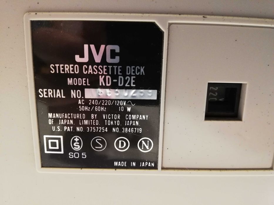 Stereo Cassette Deck JVC model KD-D2E - Impecabil/Vintage/Japan