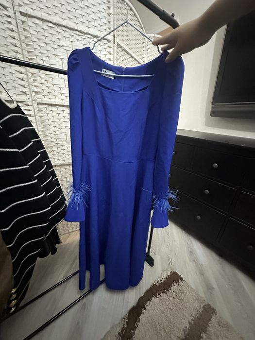 Синие платье модное