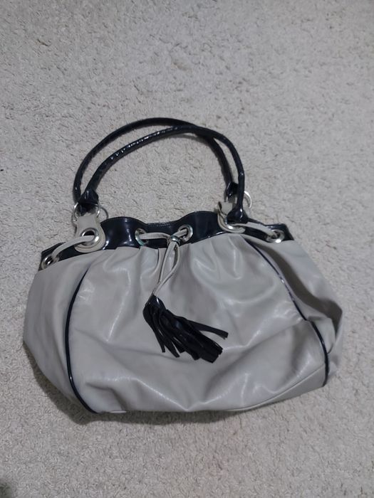 Geanta gri/culoarea oului de rata/incapatoare