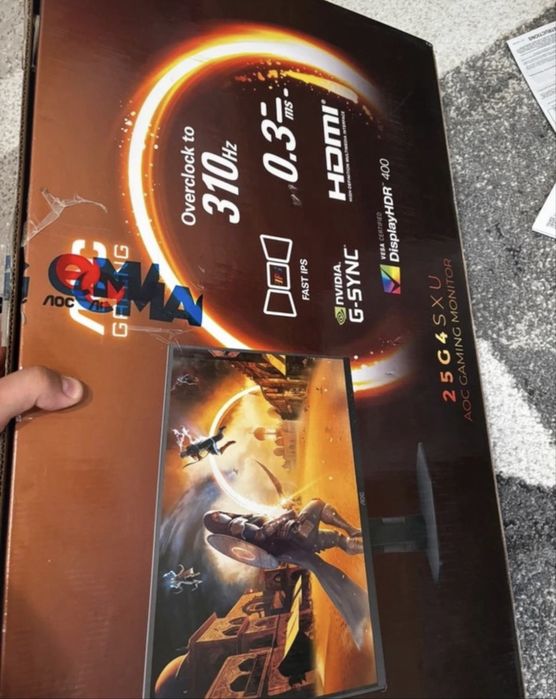 Monitor Gaming AOC 25G4SXU 24.5” 310Hz –  full box – defect