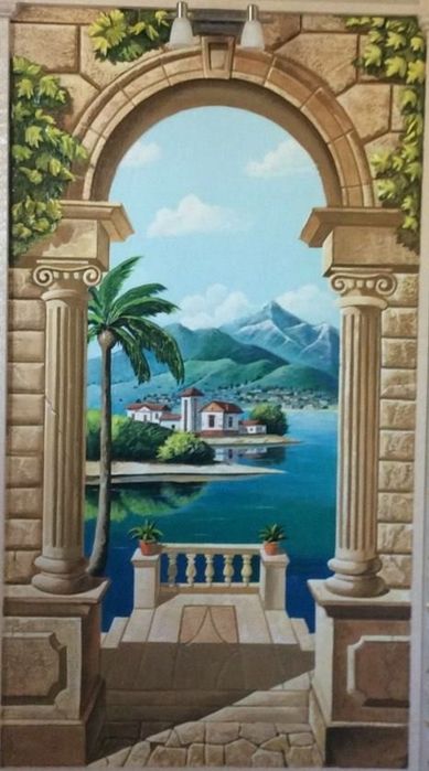 Настенная живопись(мураль), пейзаж, портрет и тематическая живопись!