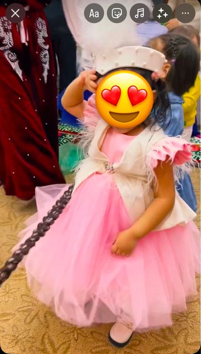 Платье для девочек + желетка+ саукеле