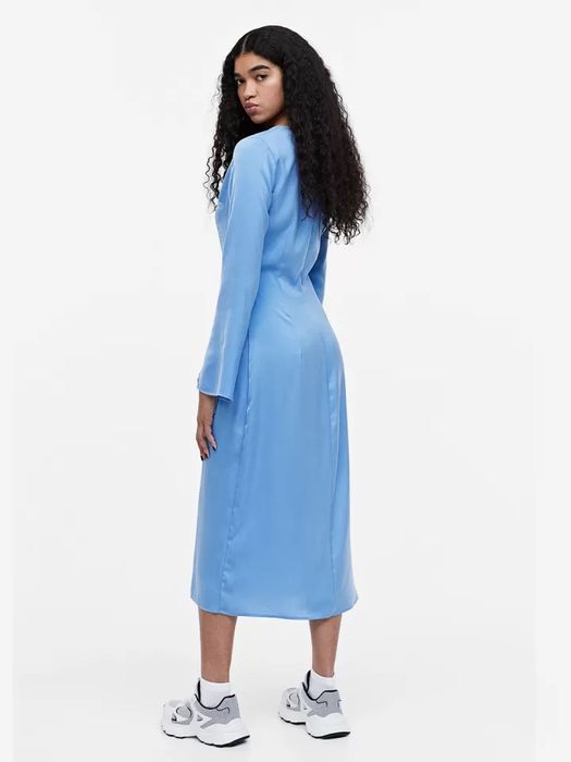 Rochie midi hm M baby blue satin