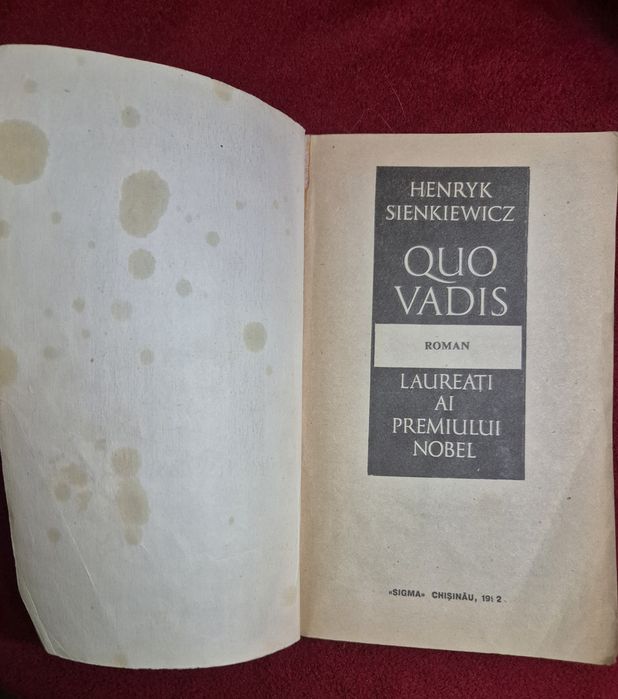 Quo Vadis – Henryk Sienkiewicz | Ediție veche 1992 | Laureat Nobel