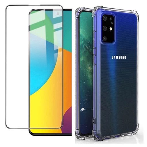 Samsung A23/A52/A53/A25/A26 Husa Silicon Clara /Neagra si Folie Sticla