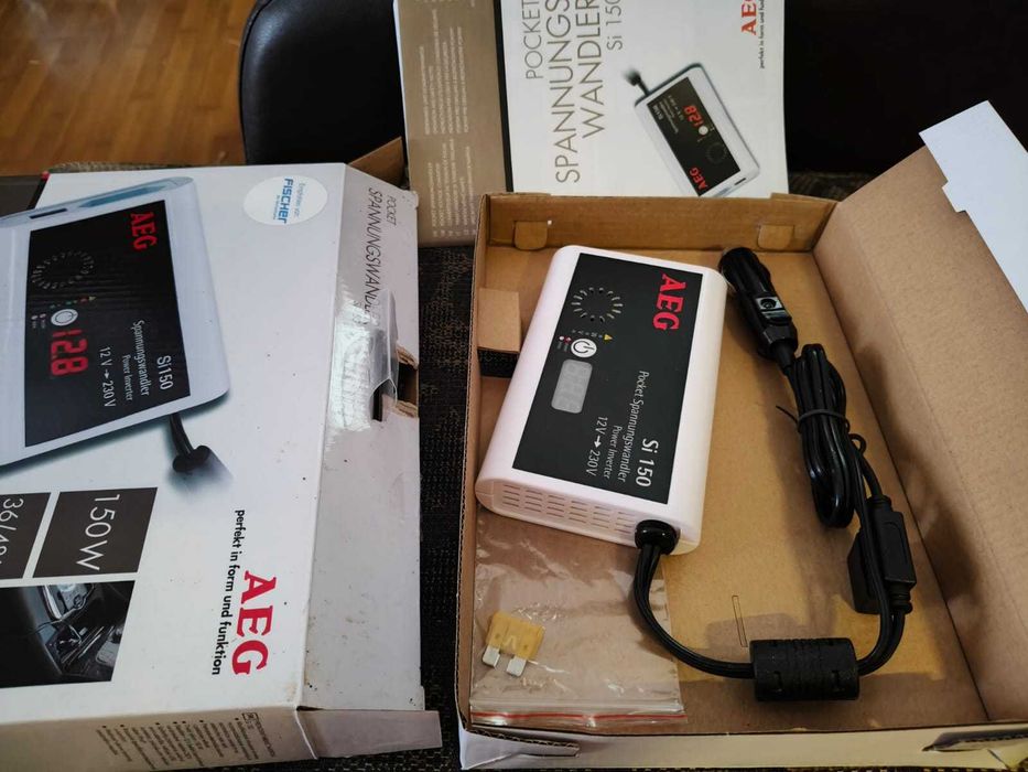 Invertor nou, 12v/220V, AEG SI 150, 150W, display afisare tensiune