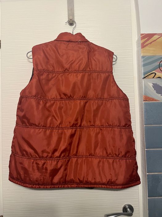 Vestă reversibilă maro și roz