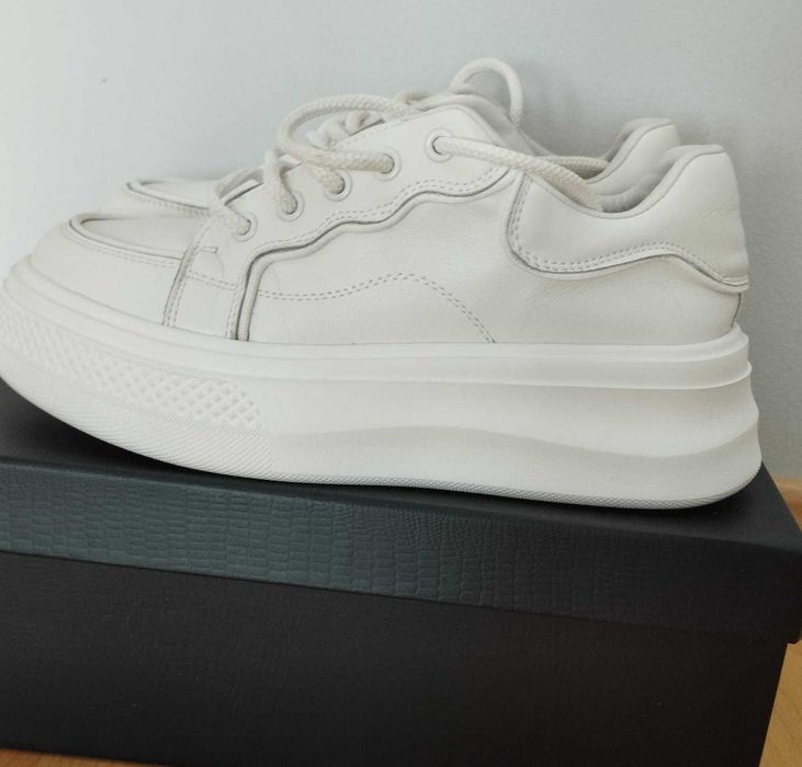 Pantofi casual albi din piele naturala FRANCO GERARDO