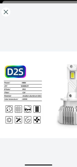 Лед крушки d2s canbus за преден фар