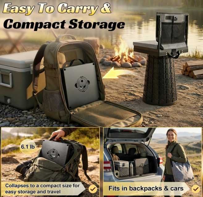 Scaun Pliabil cu Speteaza, Ultra Compact, NOU