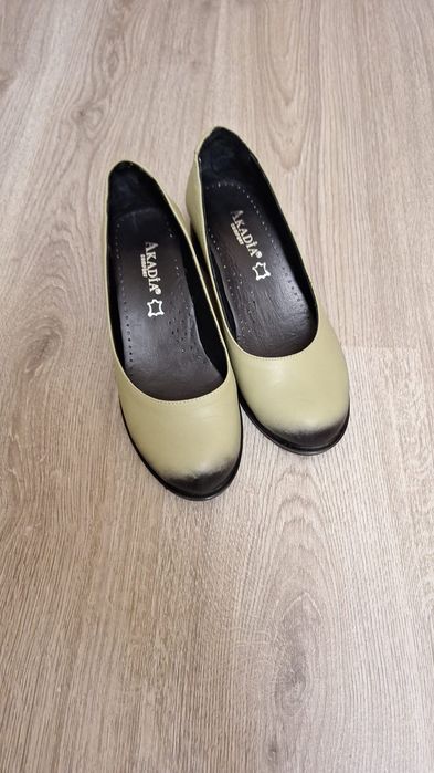 Pantofi verzi din piele mar 37