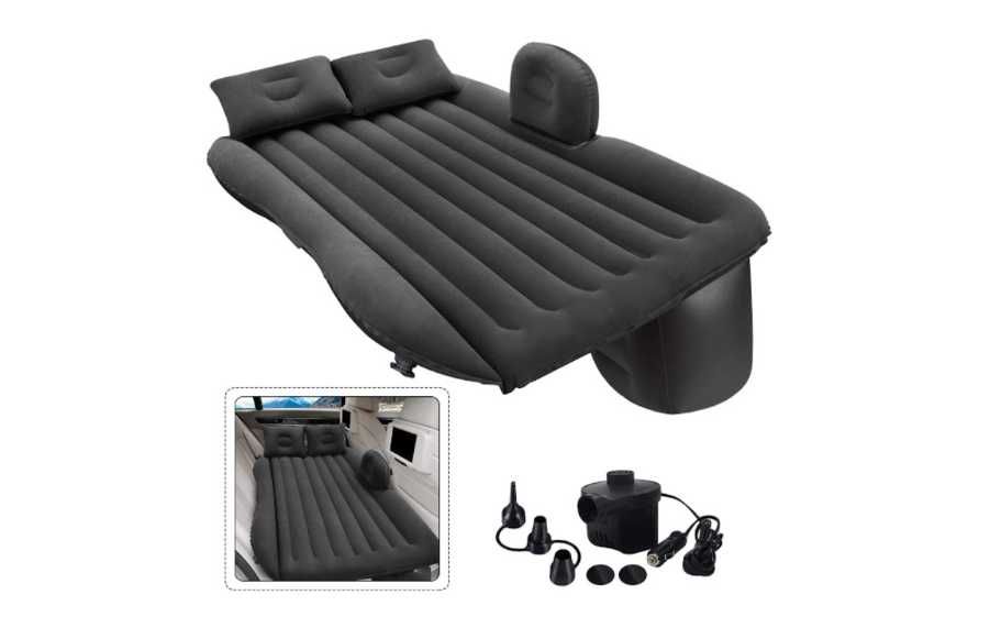 Saltea gonflabila auto / masina + cadou 2 perne gonflabile + pompa 12v
