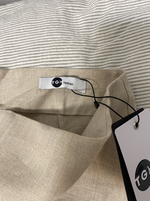 Pantaloni asimetrici din in Tgh Fashion