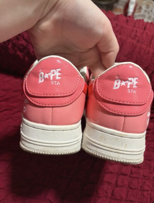 papuci bape sta pink peach marimea 36,5