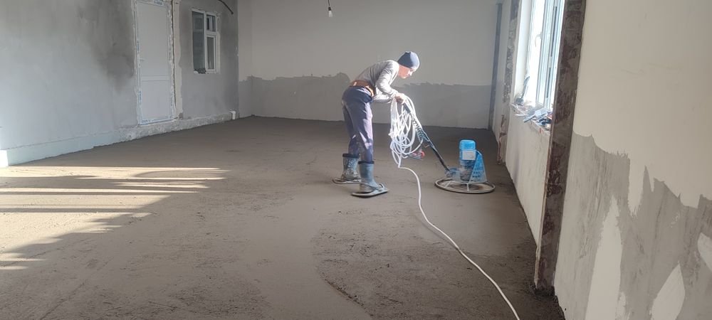 Полусухой стяжка пола