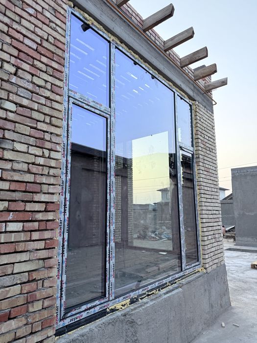 Алюминиевые витражи тёплый серий