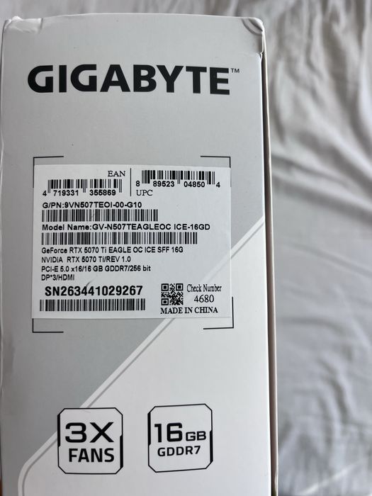 RTX 5070 Ti 16GB Gigabyte