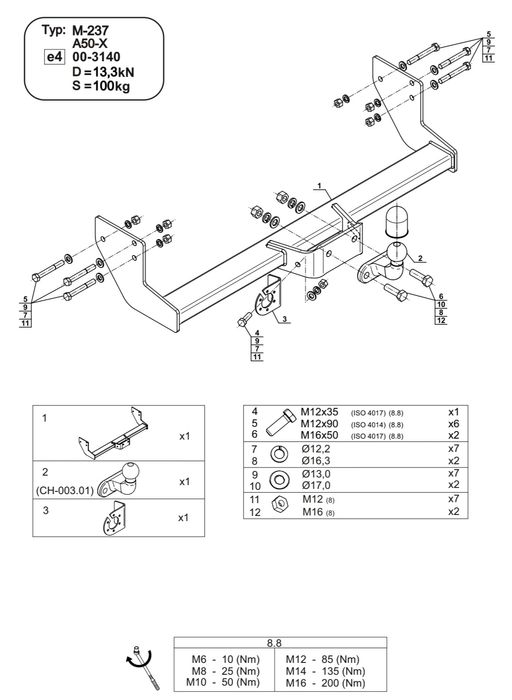 Carlig Remorcare Vito Viano W639 Vito V klasse W447 2003 - 2026 OFERTĂ