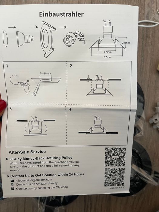 Нови лунички за вграждане GU10 – комплект 6 броя