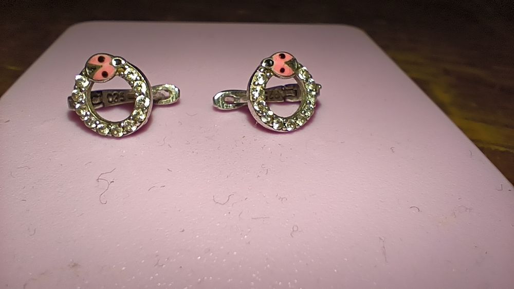 Детски сребърни обеци