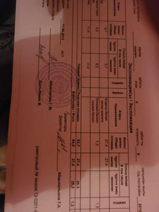 Продам полуторку 54,0 кв.м, Тлепбергенова 80