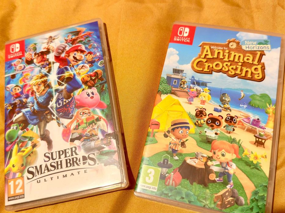 Nintendo Switch 2 + 2 игри (Super Smash Bros & Animal Crossing) – като нова