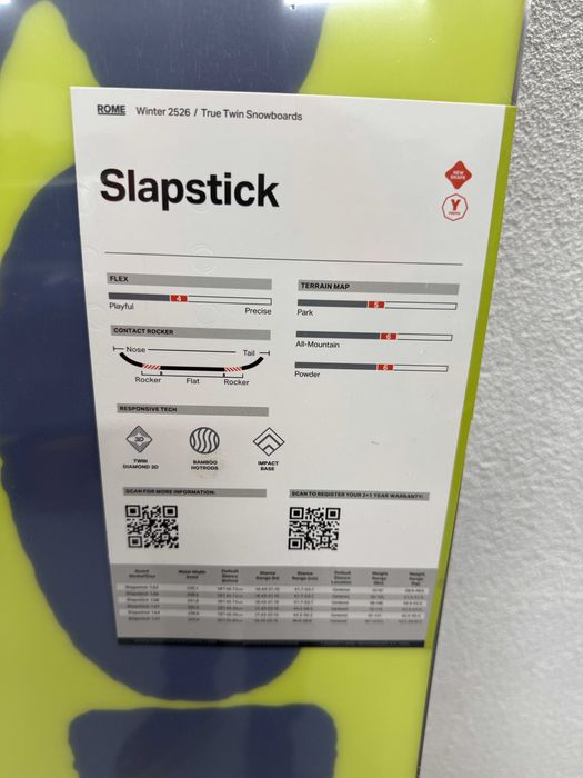 placa noua snowboard rome slapstick L135cm