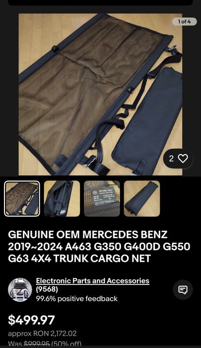 Mercedes G class Set covorase+portbagaj/ Plasa reverticala+rulou OEM!