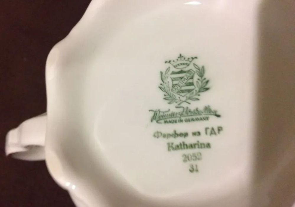 Фарфоровый чайный сервиз "WEIMAR, Katharina 2052, LUX" на 6 персон