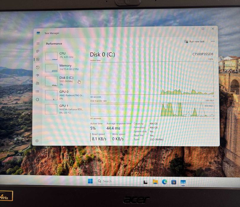 Геймърски лаптоп Ryzen 5 5600H, RTX 3060 6GB, 16GB ram