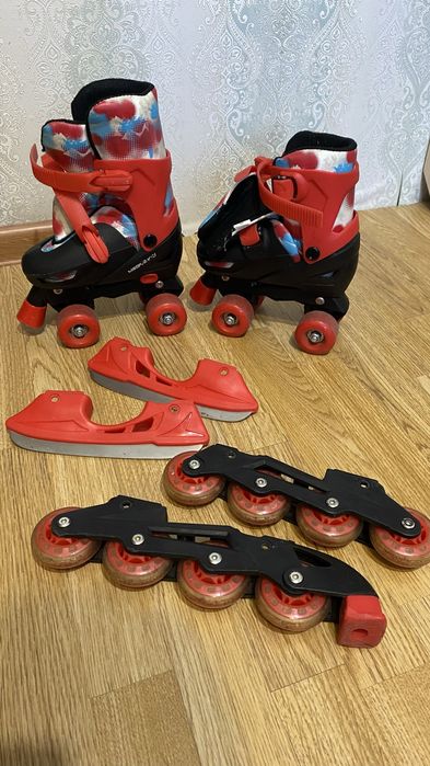 Ролики + коньки, 3 в 1
