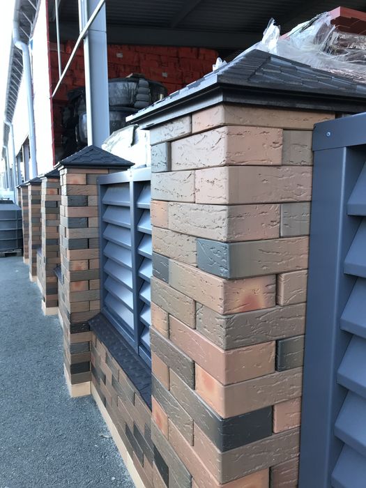 Полимерпесчаные колпаки и парапеты